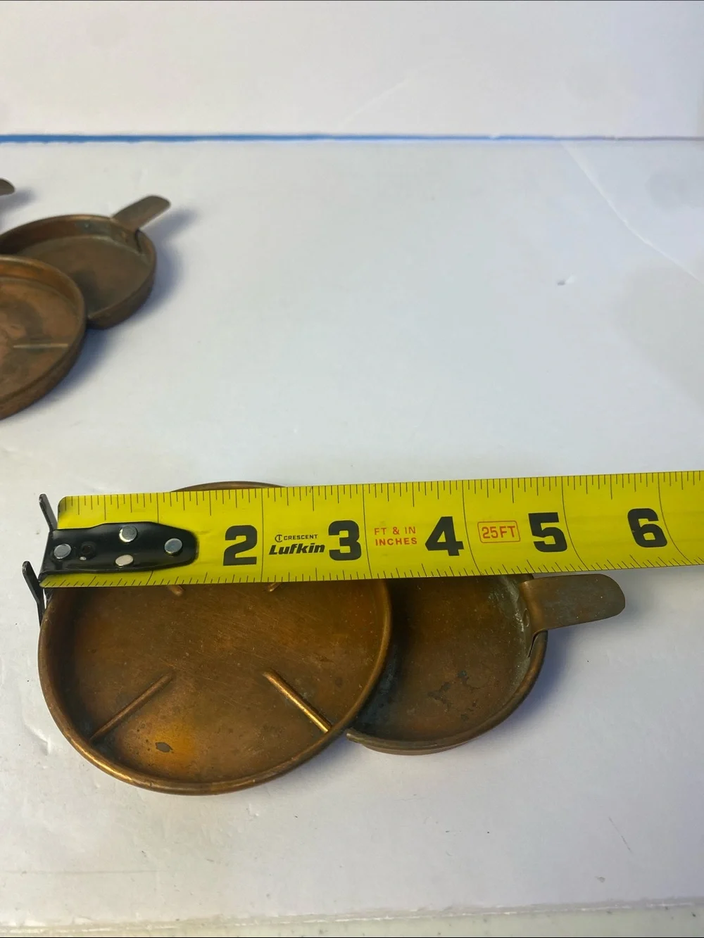 Vintage Solid Copper Coaster Set Home Barware Decor Set of 4-